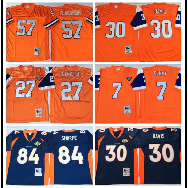 Rugby Jersey Denver Broncos Hall Of Fame 84 Vintage Embroidered Sports Shirt Men Women