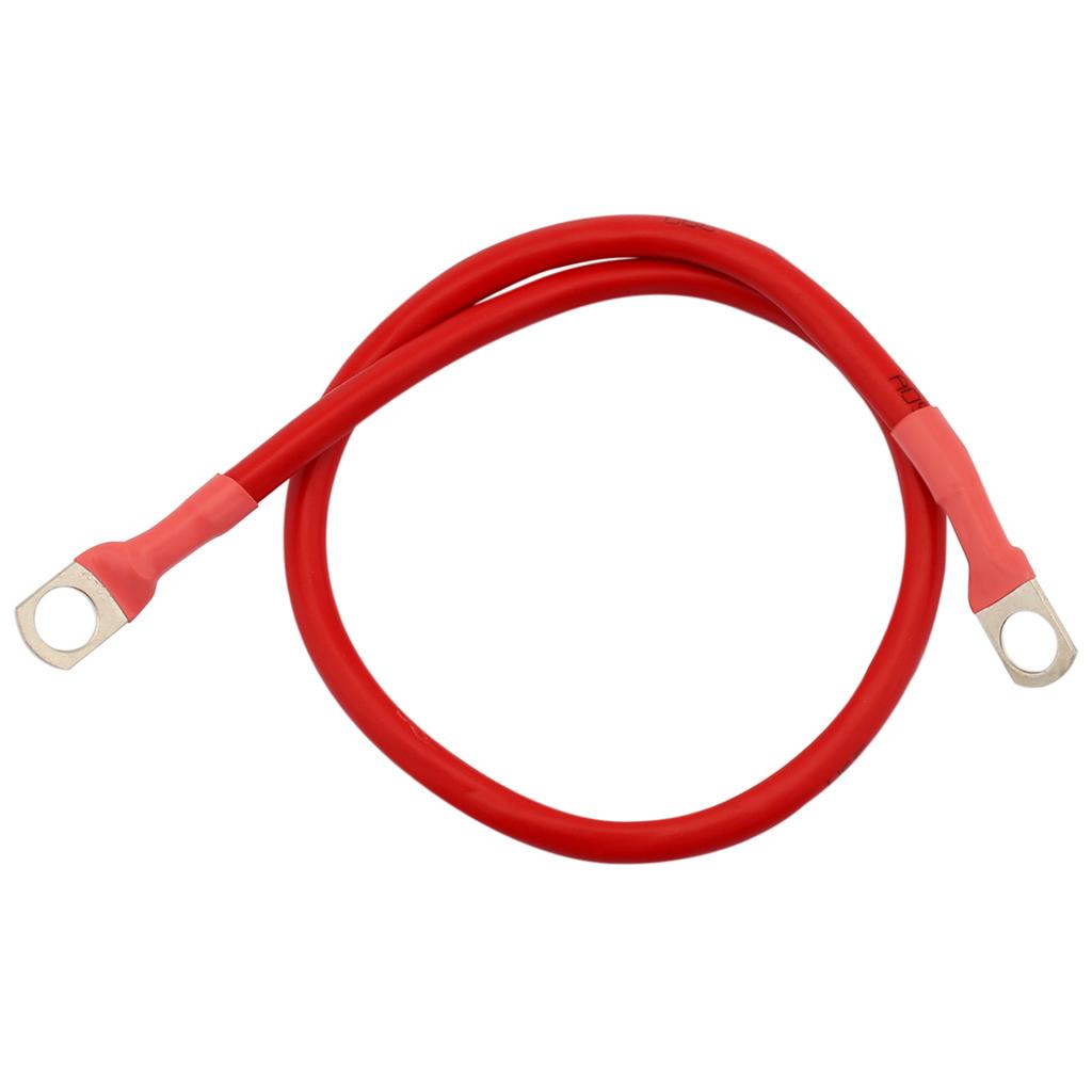 1,64 ft Rot 2 AWG Batteriekabel Positive Negative Anschlüsse für Motorrad Automobil Boot mit Klemmen Nachrüstung Kabelbaum
