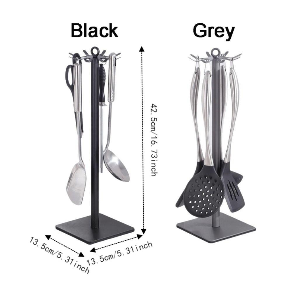 Stable Base Rotating Spatula Rack Movable Spoon Hanging Rack Pot Shovel Rack for Kitchen