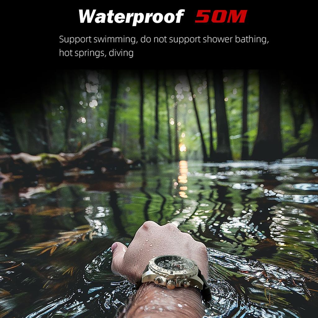 Solar Powered North Edge Watch for Men Outdoor Stainless Steel Electronic Chronograph Solar Charged Watch180 Days Power