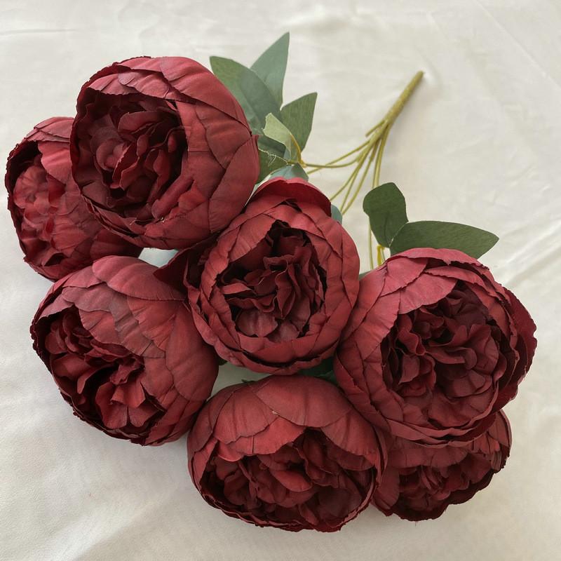 With Peony Bouquet 7 Heads For Indoor Outdoor Decoration And Gift Events
