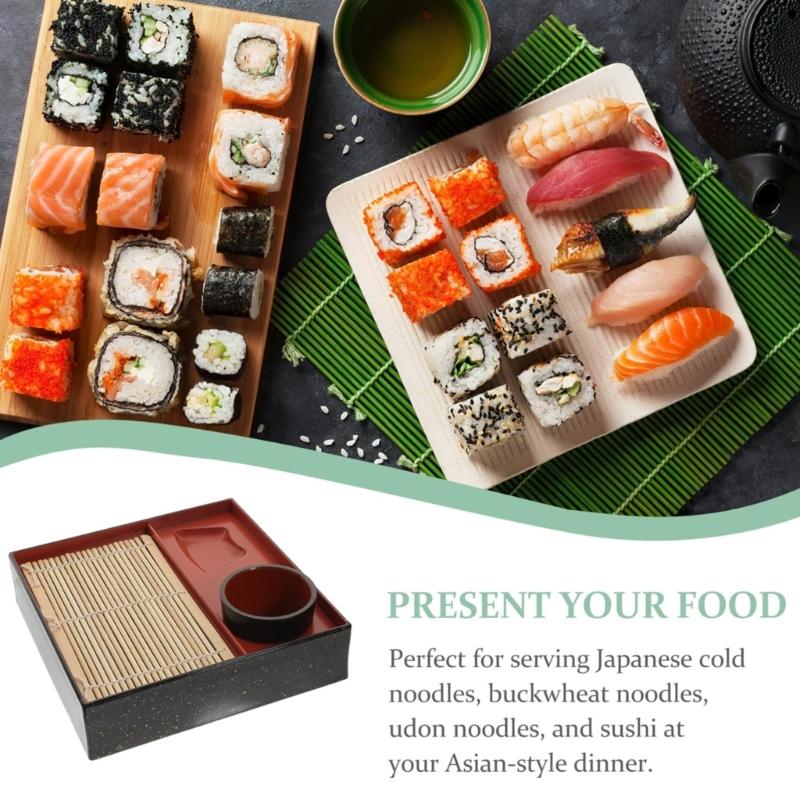 Effizientes Plastik-Kaltnudel-Teller-Set Traditionelle japanische Geschirrteile Für asiatische Küchen und die Bewirtung zu Hause