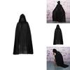 Halloween Cloak Cosplay Grim Reaper Vampire Witch Wizard Robe Party Adult Children Black Cloak Cape