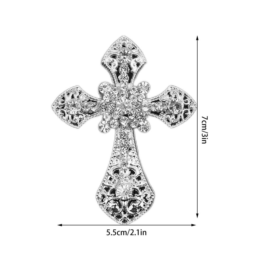 

Durable Cross Car Air Vent Clips Sparkling Rhinestone Look Universal Car Air Vent Clip Car Interior Accessory Car Decorations срібний