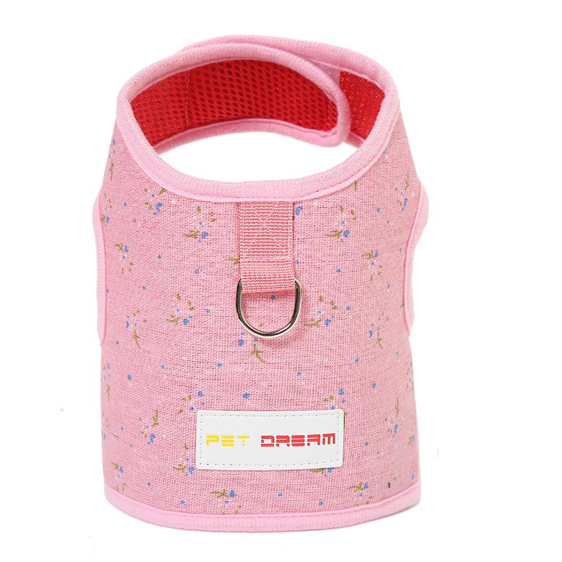 Chest strap vest style traction rope, dog walking rope, cat rope, cute small dog pet supplies, anti slip