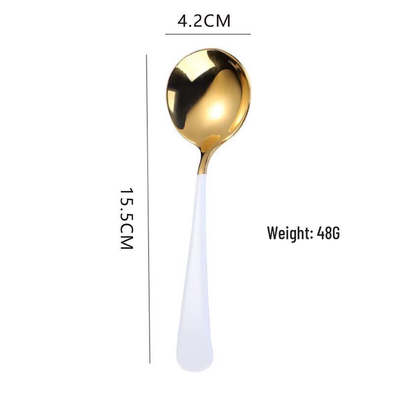 Wutuo Stainless Steel Long Handle Dessert Spoon Set