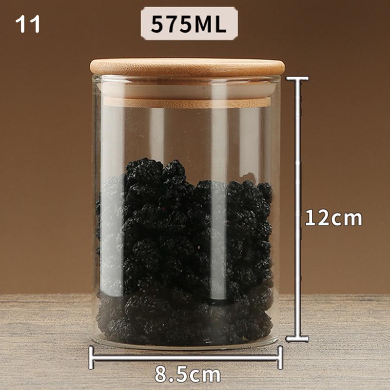 Sealed Food Storage Box Pots Glass Jar Coffee Jars With Lid Transparent Cereal Candy Dried Jars Fridge Storage Tank Containers