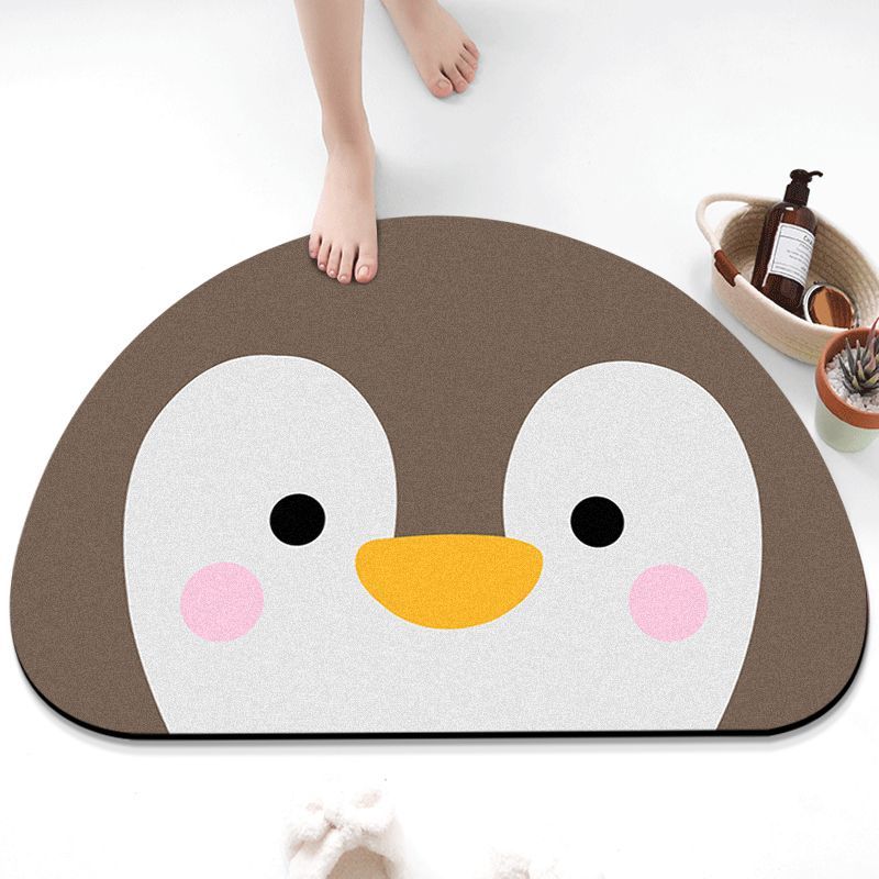 Little Penguin Diatom Mud Absorbent Mat Bathroom Non-slip Floor Mat Toilet Toilet Door Mat Sanitary Carpet