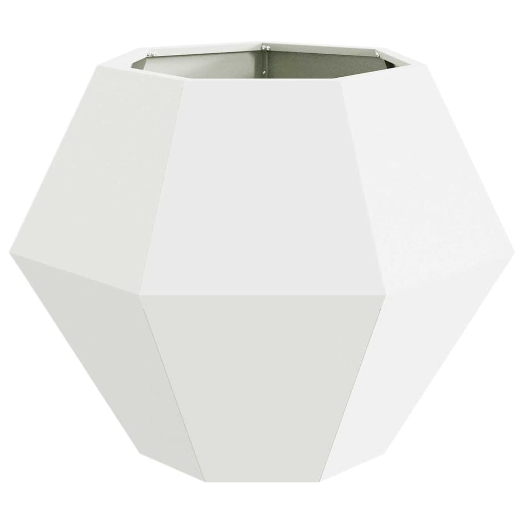 Planter White 75 X 75 X 60 Cm Steel