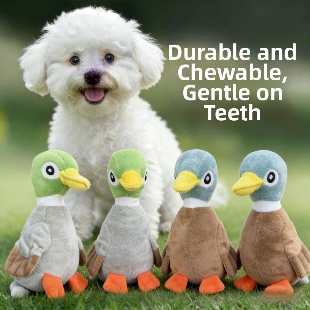 Bite-resistant Plush Duck Dog Toy Soft Plush Dog Chew Toy Cute Design Squeaky Dog Toy Puppy Play