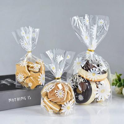 50/100pcs New 50/100pcs Candy Bag Transparent Food Grade Cookie Packaging Bag Disposable DIY Gifts Wrapping Supplies
