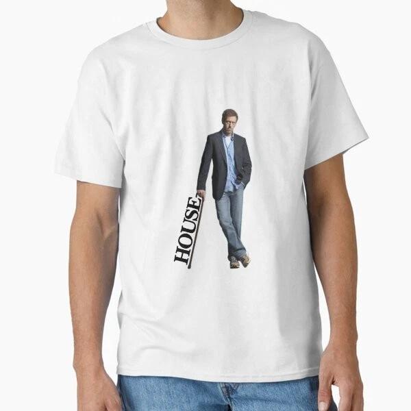 House Md Leaning With Cane House Text Classic Made In Usaaus Tshirt S2xl S