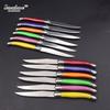 Jaswehome 12pcs Laguiole Stainless Steel Steak Knife Set Dinner Table Knife Set Dessert Knife for Dinner Cutlery Set