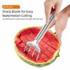 With Handle Stainless Steel Watermelon Slicer Quickly Cutting Handheld Watermelon Cutter  Gadgets