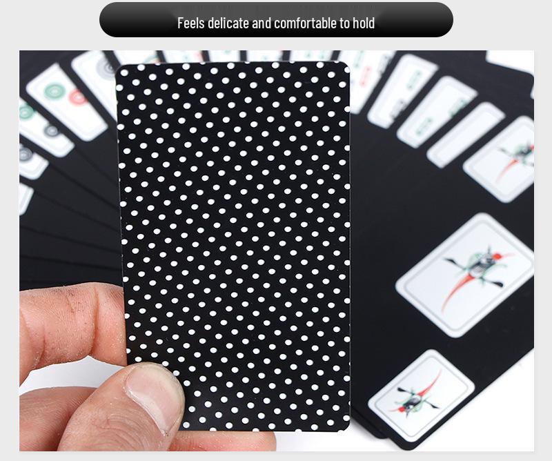 Waterproof Mini PVC Frosted Mahjong Playing Cards
