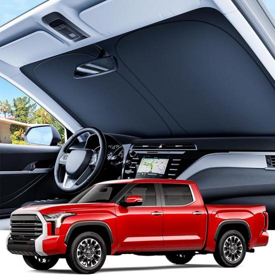 REEVAA 2025 Upgraded Tesla Model 3 Highland Sunshade Windshield [Tailored Fit, 99% Sun Protection] Foldable And Easy-Use Sunshade Accessories With