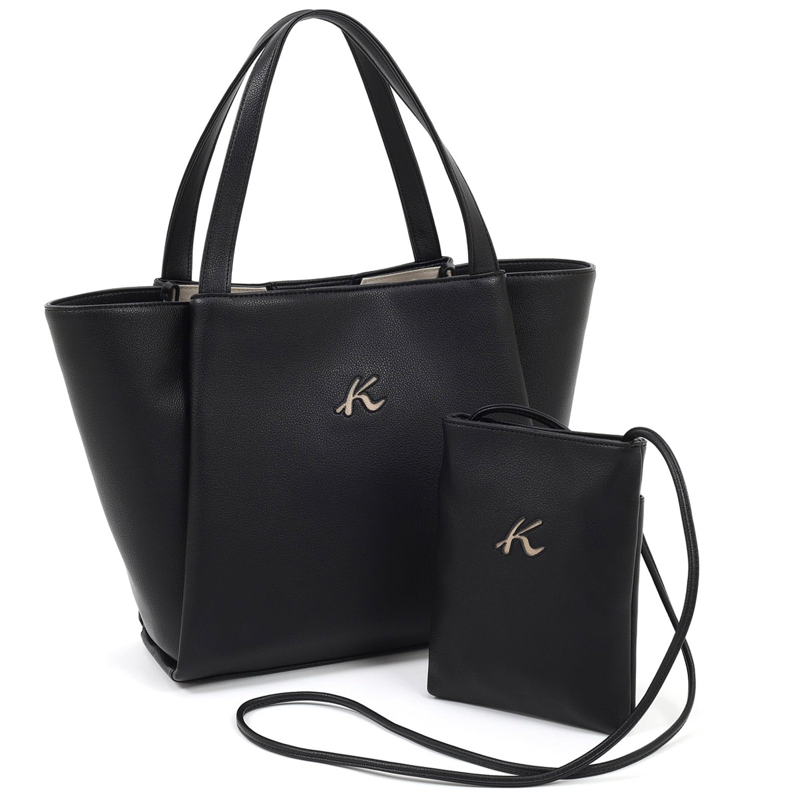 

bag with smartphone shoulder Black 15151 [Kitamura] Semi-shoulder D-0475 Women s [Black]