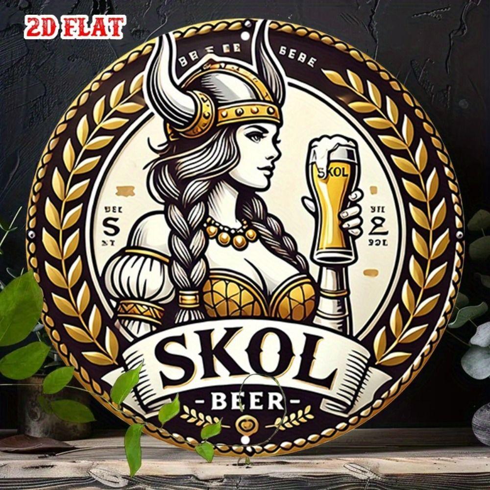 Segno in Latta Metallico Birra Decorazione Murale 20x30cm
