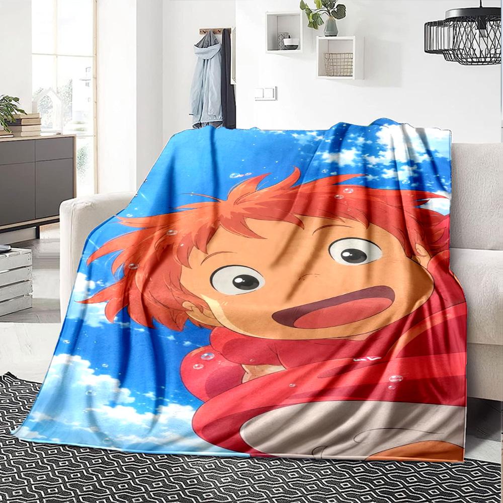 Ponyo Blanket Soft & Cozy Great for Picnics Office Sofa for All Occasions Warmthful Decor Ideal Gift For Birthday Valentine'S Day