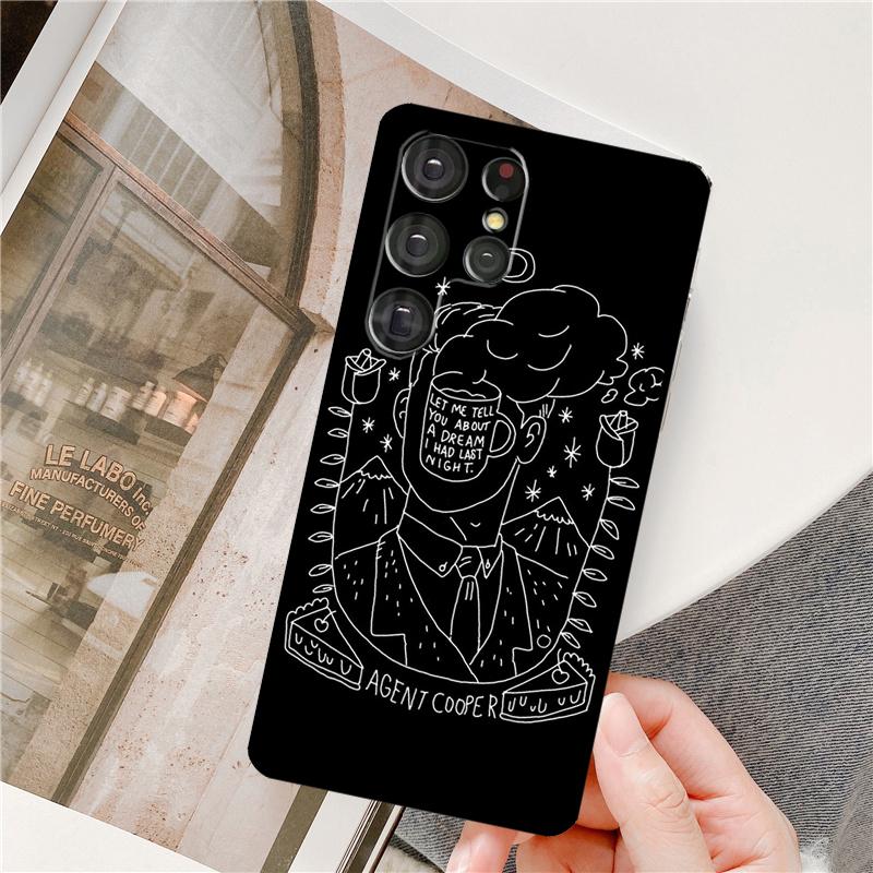 Twin Peaks Meanwhile Phone Case For Samsung Galaxy S24 Ultra S9 S10 S20 S21 S22 S23 Plus S24 FE S25 Ultra Cover