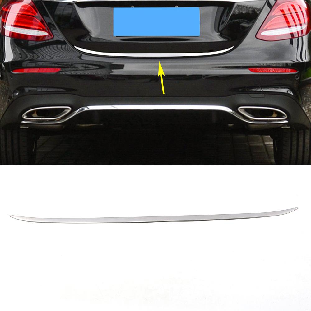 

Для Mercedes Benz E Class W213 2016 2022 автомобиля задняя дверь багажника отделка задней двери хромированная полоса Mofity украшение из нержавеющей стали