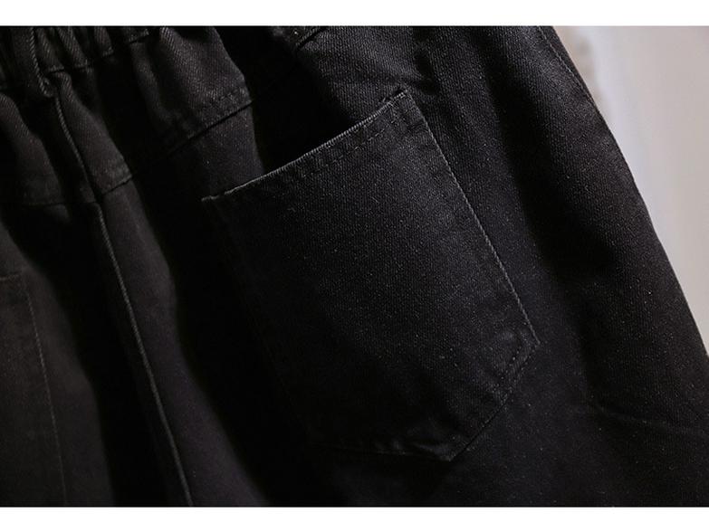 Dámské džínové šortky s vysokým pasem ve velkých velikostech - Letní volné se širokými nohavicemi