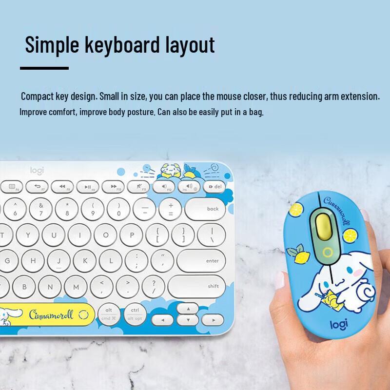 Logitech K380 Multi-Device Bluetooth Keyboard - Cinnamoroll Edition