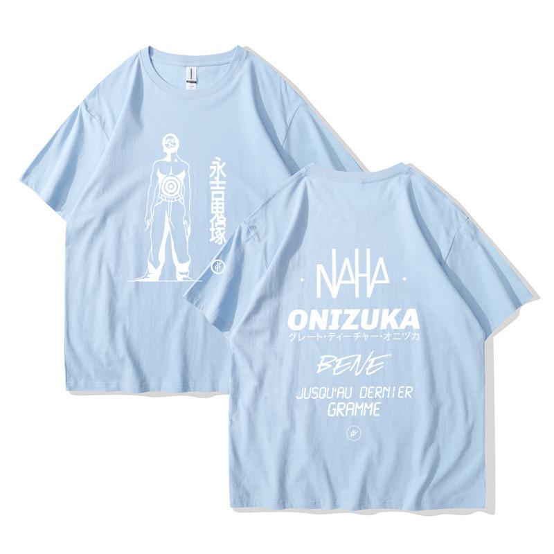 French Rap Band Le Monde Chico Album PNL Onizuka Print T Shirt Casual Loose Oversize Tee Shirt Unisex Clothes Streetwears Tees