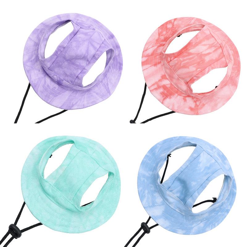 Sun Protection Hats for Dogs and Cats, Anti-sticking Hats, Anti-peeling Ears, Adjustable Rope Buckle Fisherman Hats for Pets