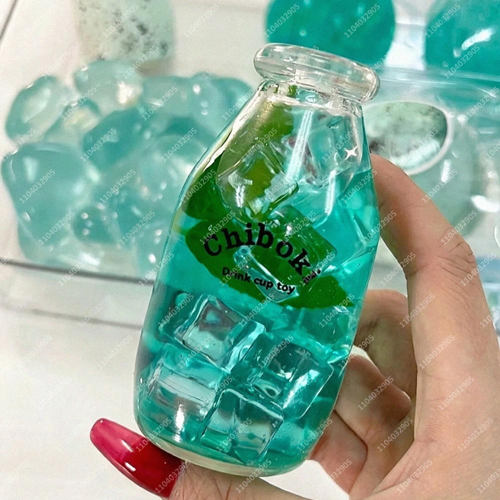 Boba Bottle Stress Ball Squishy Toy Water Bottle Fidget Toys ASMR Sensory Novelty Toys For Kids and Adults Anti Stress Relief
