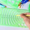 SenseYo 7 Pack Drawings Templates Stencil, Circle Template for Geometric Drawing Stencils, Plastic Clear Circle Stencils Architecture Supplies