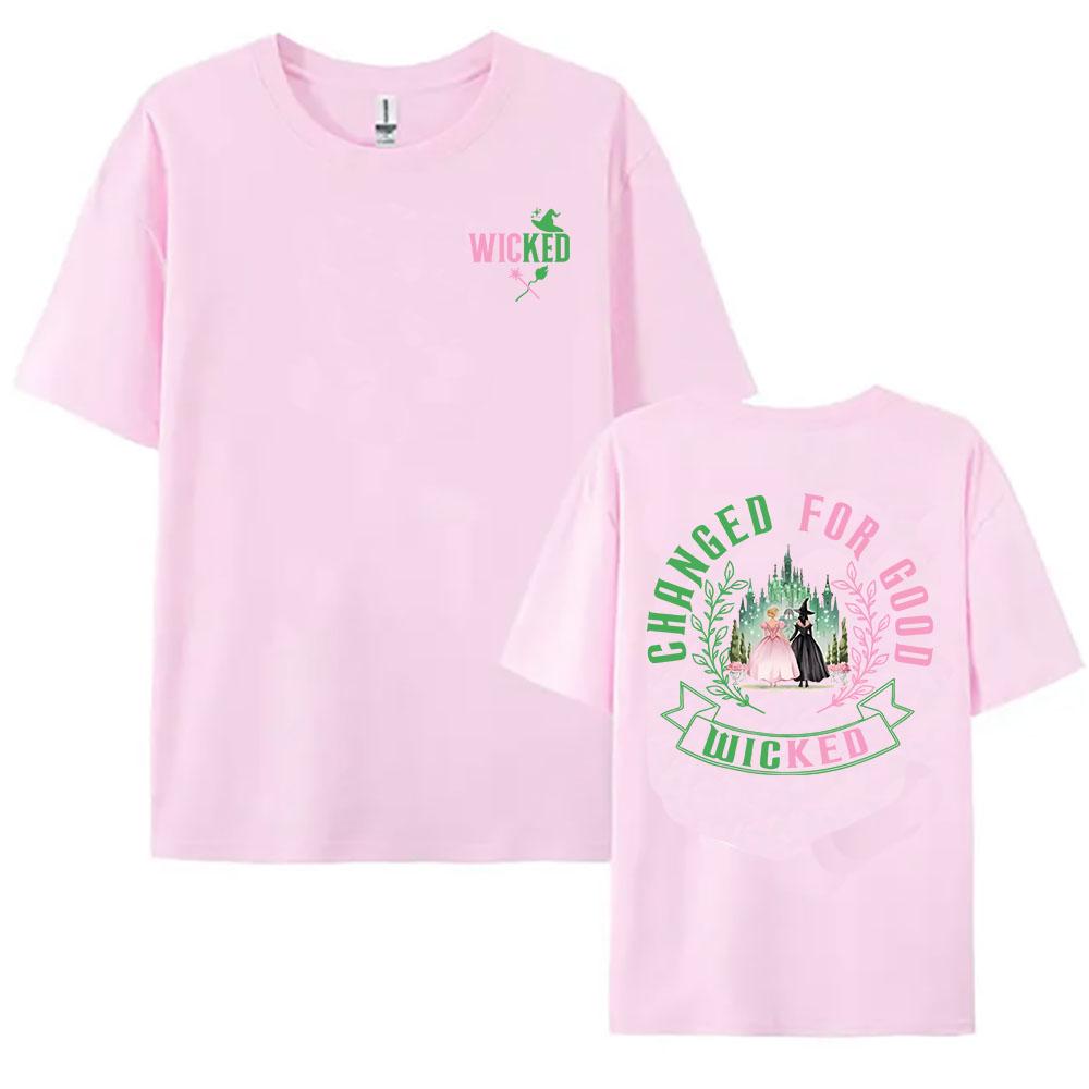 Fashion Film Wicked for Good Tshirts Short Sleeve Cotton Female Tshirt Casual Loose Graphic Printing Tees Women Men Clothing