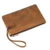Vintage Handbag RFID Anti-theft Brush Hand Grab Bag Crazy Horse Skin Hand Holding Bag Clutch Bags Men Cowhide Business File Bag