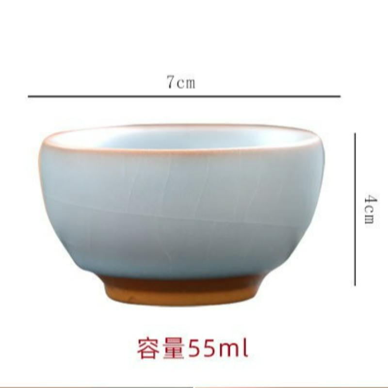 Janpanese Ru Kiln Ceramic Teacup Handmade Personal Meditation Cup Household Tea Bowl Kung Fu Tea Set Drinkware Accessories New