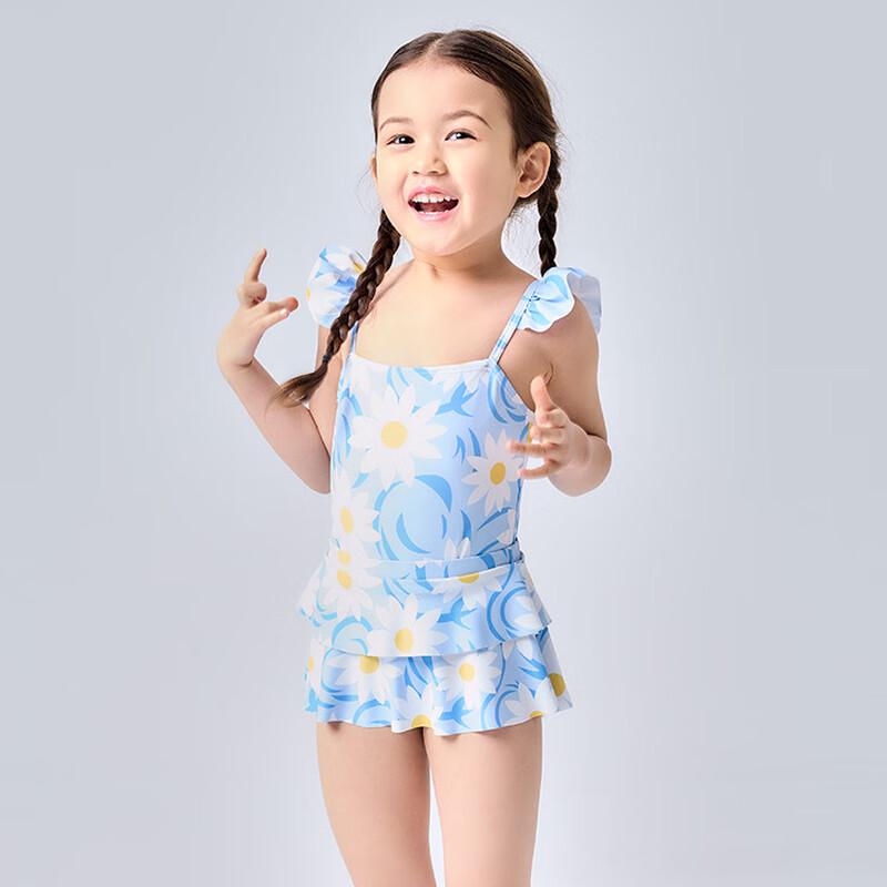 Little Girls' Floral Split Swimsuit