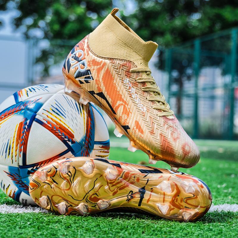 Soccer Men Professional Teenager Outdoor Lightweight Football Shoes Comfortable Grass Breathable Lace-up Football Boots