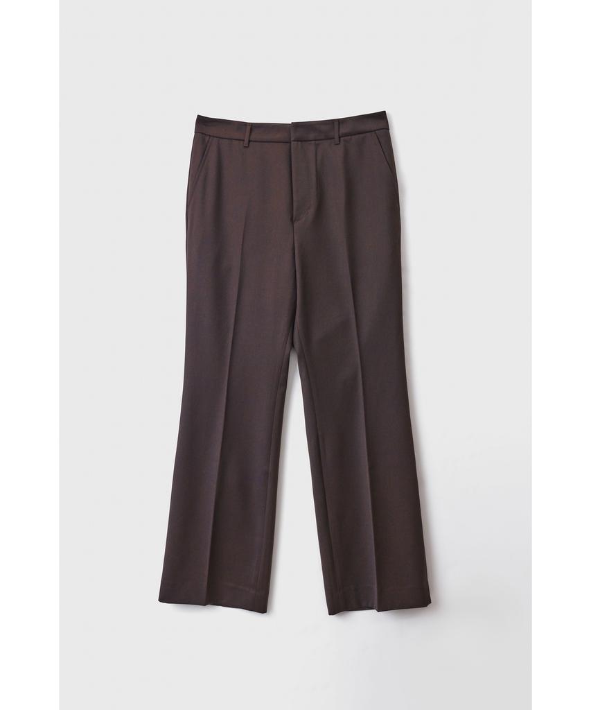 YOUTH Flared Wool Trousers - Brown
