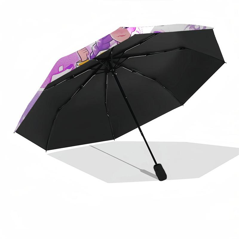 Rumi, K-POP Anime Girls Group Themed Automatic Opening and Closing Umbrella - 8 Ribs, Suitable for Leisure and Going Out, Outdoor Accessory,