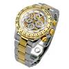 J.HARRISON Men's Full Skeleton Automatic Watch - Multifunction Double-Sided Design (No.72)
