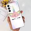 For Galaxy A24 Phone Case Transparent Ultra Soft Slim Silicone Back Bumper Shell For samsung A24 4g SM-245F Dinosaur Caut Cat