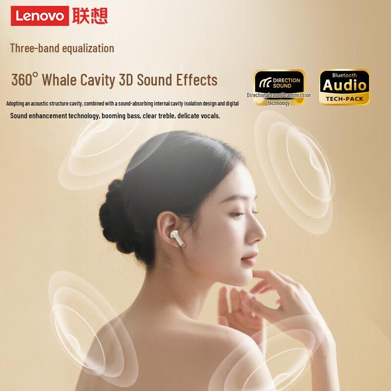 Lenovo EA166 Half-in-Ear Bluetooth 5.4 Wireless Earbuds