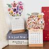 New Wooden Base 2026 Desktop Calendar Detachable Base Date Display Desk Calendar DIY Standing Calendar Table Desk Decor