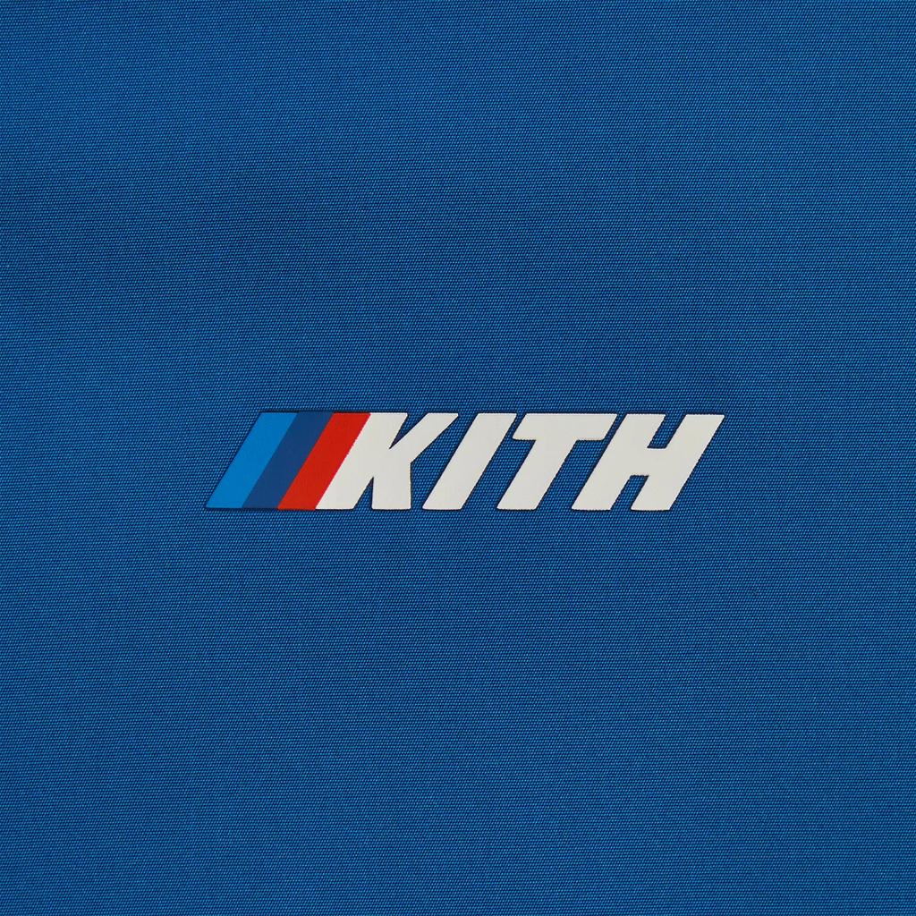 Kith X BMW Fashion Color Block Hooded Long Sleeve Windbreaker Men Outerwear Blue KHM010776-5001