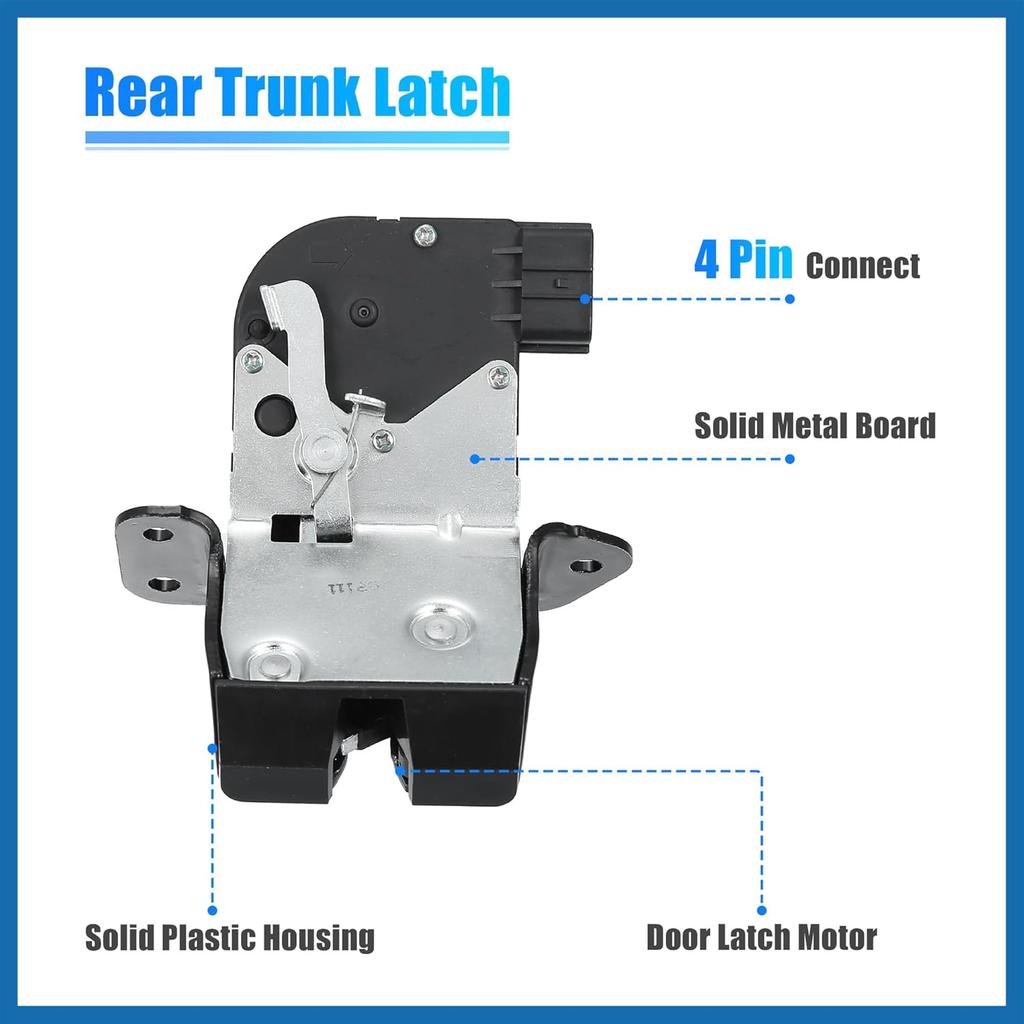 Kofferraumverriegelungs-Aktuator 81230-2V000 für Hyundai Veloster 12-17 1.6L V4 Motor Heckklappenschloss-Aktuator-Motor Heckklappen-Kofferraumdeckel-Schloss