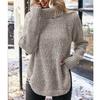 Womens Winter Knit Sweater High Neck Loose Fit Long Sleeve Pullover Cardigan Style