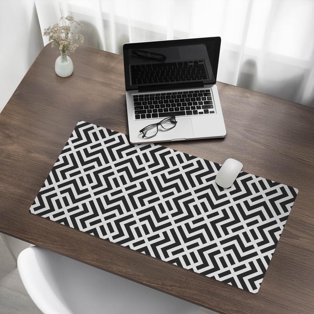 Durable Anti-Slip Desk Mat Geometric Zigzag 90x45 cm