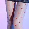 Calze Seducenti a Pois con Laccetti - Lingerie Nera Lucida Setosa Ultra-Sottile per Donna