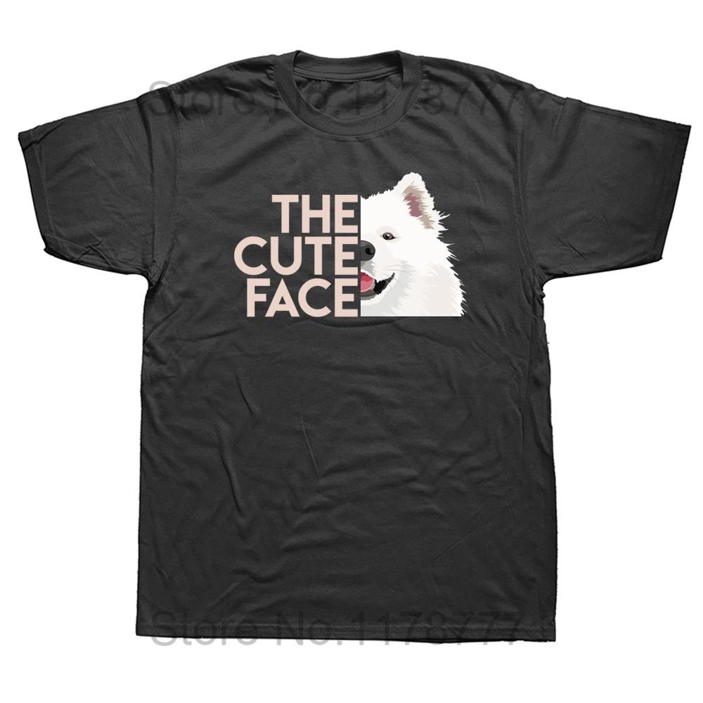 Funny The Cute Face Samoyed Dog T Shirt Graphic Cotton Streetwear Short Sleeve Birthday Gifts Summer Style Tshirt Mens Clothing