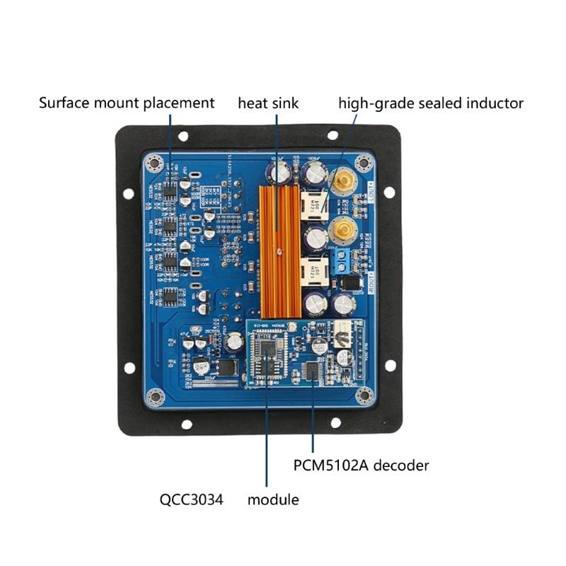 Double TPA3116 2.0 Channel Powerful Amplifier Board Bluetooth-compatible 5.1 APTX Clear For Home Auditory System