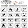 Cute Laser Engraving DIY Italian Charm Bracelet Butterfly Cat Heart Fish Music Beads 9MM Stainless Steel Personalized Jewelry